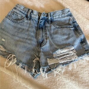 PacSun Blue Jean Shorts Distressed Cut-Off